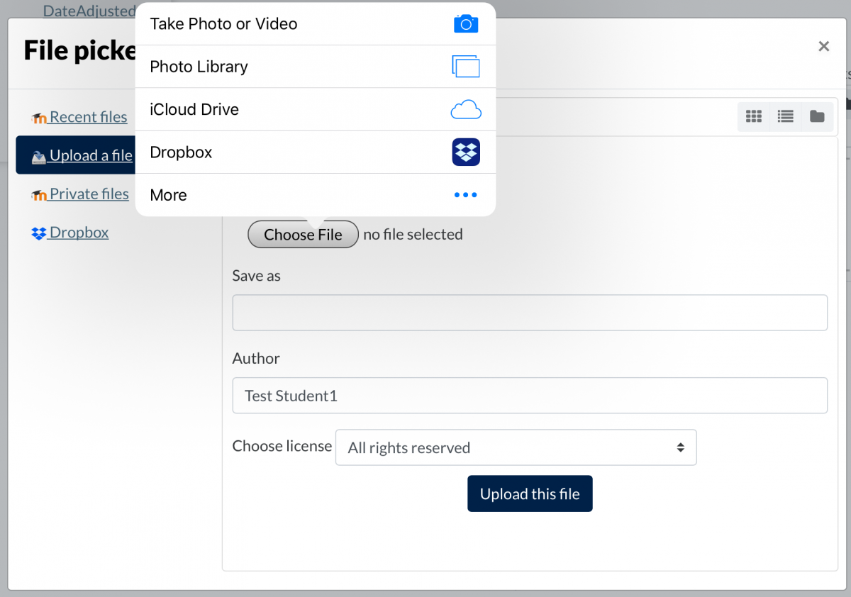 Using an iPad to upload files – Online Support Site